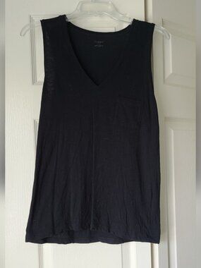 Madewell v neck 100% cotton tank small black
